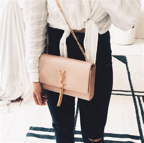 blush pink ysl bag ootd|YSL WOC .